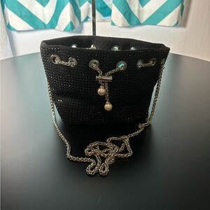 New Black rhinestone Purse